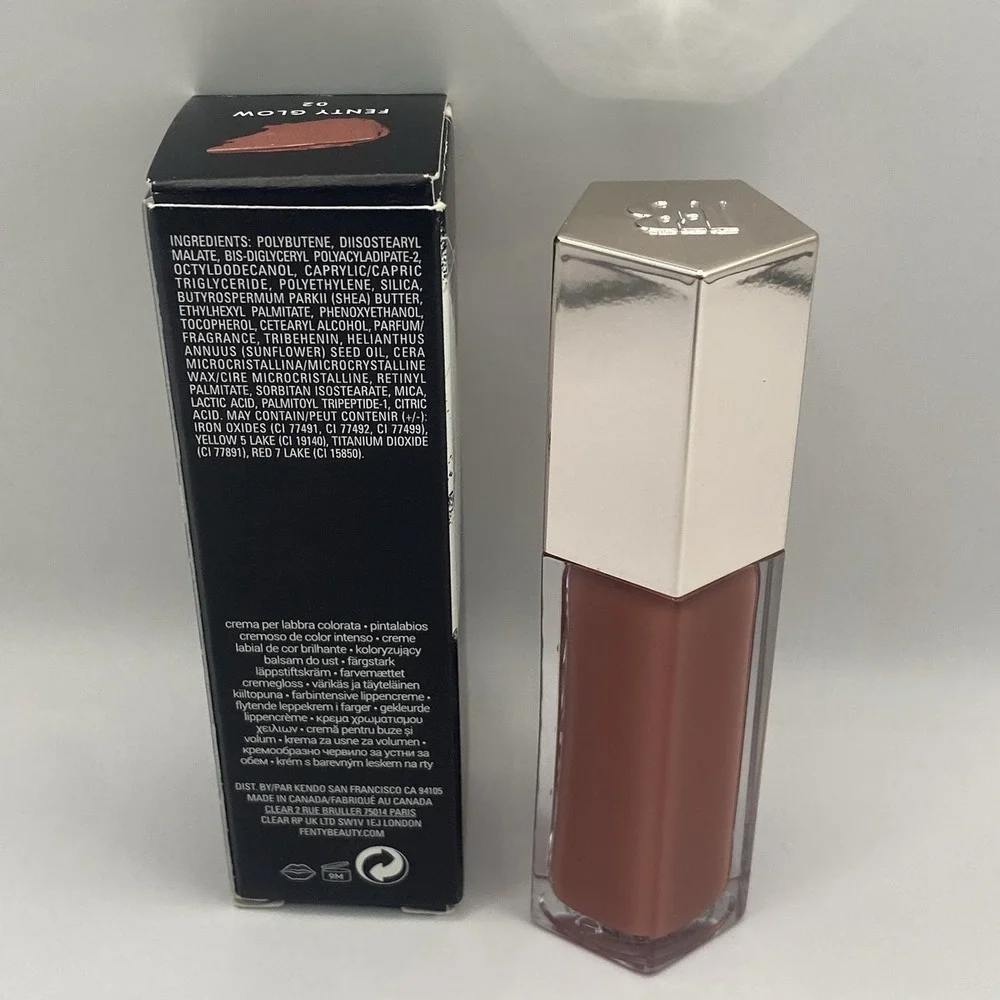 FENTY BEAUTY GLOSS BOMB CREAM COLOR DRIP LIP CREAM FENTY GLOW #02 LIP GLOSS NIB!